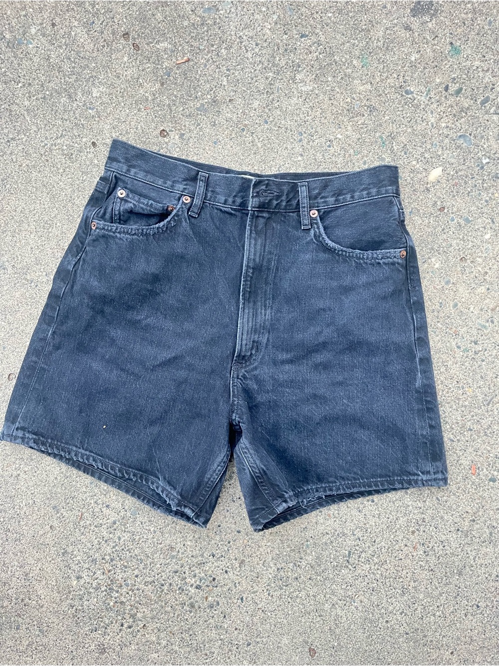 AGOLDE Women Black Denim Shorts Size 28